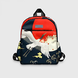 Детский рюкзак Кимоно с японскими журавлями, цвет: 3D-принт