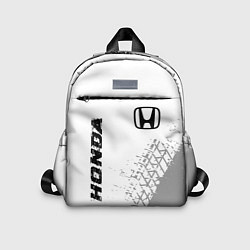 Детский рюкзак Honda speed на светлом фоне со следами шин: надпис, цвет: 3D-принт