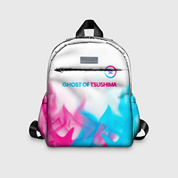 Детский рюкзак Ghost of Tsushima neon gradient style: символ свер, цвет: 3D-принт