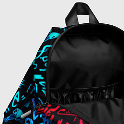 Детский рюкзак Billie Eilish neon pattern, цвет: 3D-принт — фото 2