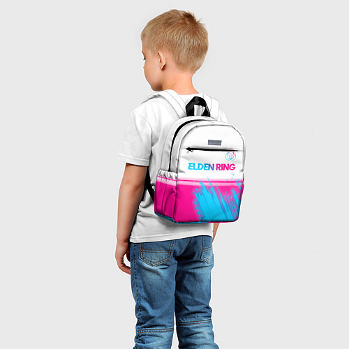 Детский рюкзак Elden Ring neon gradient style: символ сверху / 3D-принт – фото 5