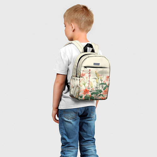 Детский рюкзак Тигровые лилии - японский стиль / 3D-принт – фото 5