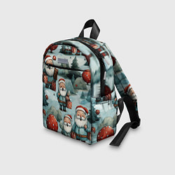 Детский рюкзак Рождественский узор с Санта Клаусами, цвет: 3D-принт — фото 2