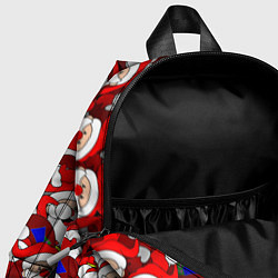 Детский рюкзак Новогодний паттерн с дедами морозами, цвет: 3D-принт — фото 2