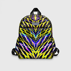 Детский рюкзак Зеркальный неоновый паттерн, цвет: 3D-принт