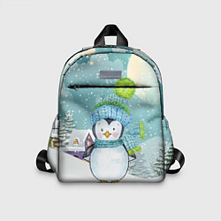 Детский рюкзак Новогодний пингвин