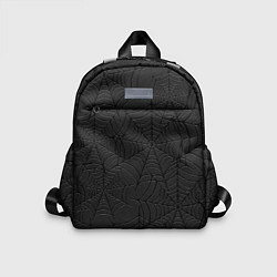 Детский рюкзак Паутина на чёрном, цвет: 3D-принт