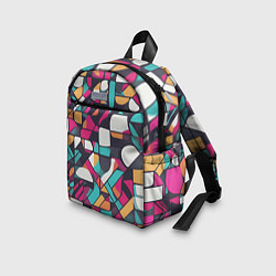 Детский рюкзак Разноцветные ретро фигуры, цвет: 3D-принт — фото 2