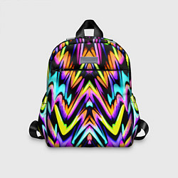 Детский рюкзак Красочный зеркальный паттерн - нейросеть, цвет: 3D-принт