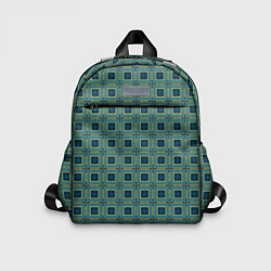 Детский рюкзак Зелёно-бежевый квадраты