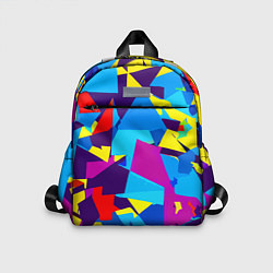 Детский рюкзак Полигональная композиция - поп-арт - нейросеть, цвет: 3D-принт