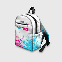 Детский рюкзак Sally Face neon gradient style: символ сверху, цвет: 3D-принт — фото 2