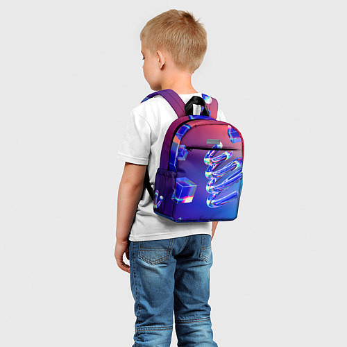 Детский рюкзак Фигуры на градиенте / 3D-принт – фото 5