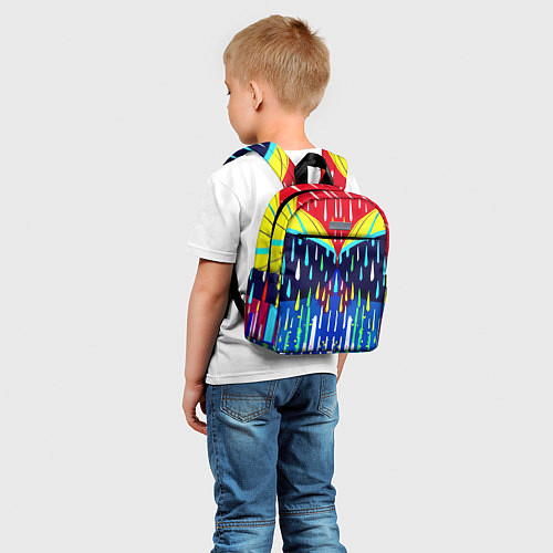 Детский рюкзак Два зонтика под дождём - нейросеть / 3D-принт – фото 5