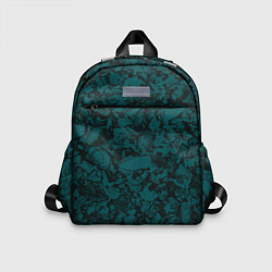Детский рюкзак Текстура каменная тёмно-зелёный, цвет: 3D-принт