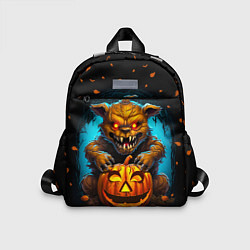 Детский рюкзак Halloween - страшный медведь с тыквой