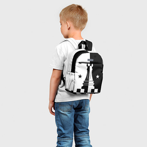 Детский рюкзак Шахматный конь / 3D-принт – фото 5