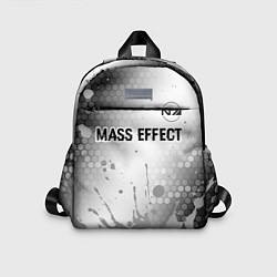 Детский рюкзак Mass Effect glitch на светлом фоне посередине, цвет: 3D-принт