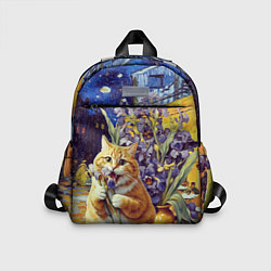 Детский рюкзак Толстый рыжий кот Ван Гога, цвет: 3D-принт