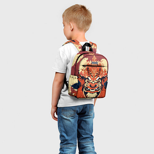 Детский рюкзак Баронг индонезийские узоры / 3D-принт – фото 5