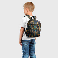 Детский рюкзак Орнамент в стиле египетской иероглифики, цвет: 3D-принт — фото 2