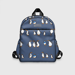 Детский рюкзак Забавное семейство пингвинов, цвет: 3D-принт