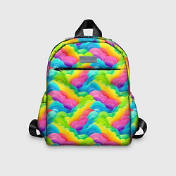 Детский рюкзак Разноцветные облака из бумаги паттерн, цвет: 3D-принт