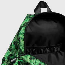 Детский рюкзак Зелёный леопард паттерн, цвет: 3D-принт — фото 2