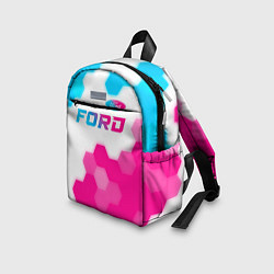 Детский рюкзак Ford neon gradient style посередине, цвет: 3D-принт — фото 2
