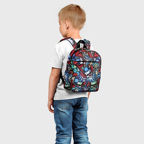 Детский рюкзак Череп клоун паттерн / 3D-принт – фото 5