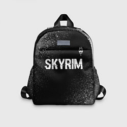 Детский рюкзак Skyrim glitch на темном фоне посередине, цвет: 3D-принт