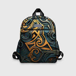 Детский рюкзак Абстрактный узор в викингском стиле, цвет: 3D-принт
