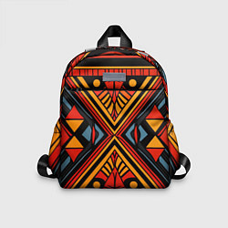 Детский рюкзак Геометрический узор в африканском стиле, цвет: 3D-принт