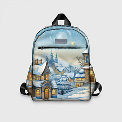 Детский рюкзак Новогодний город иллюстрация, цвет: 3D-принт