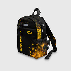 Детский рюкзак Chevrolet - gold gradient вертикально, цвет: 3D-принт — фото 2
