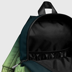 Детский рюкзак Темно-зеленый и желтый градиент, цвет: 3D-принт — фото 2