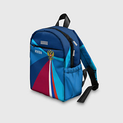 Детский рюкзак Герб и триколор России с геометрией, цвет: 3D-принт — фото 2