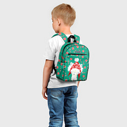 Детский рюкзак Лама - альпака с леденцами, цвет: 3D-принт — фото 2