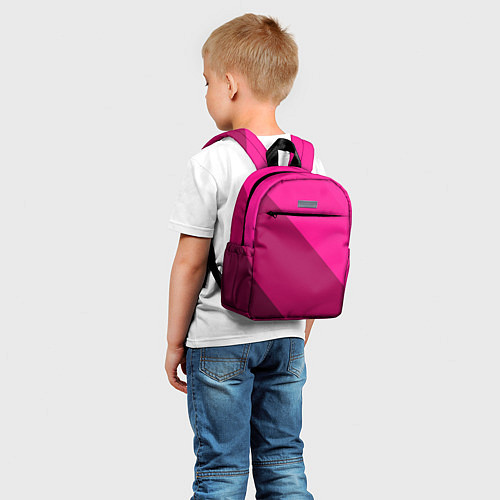 Детский рюкзак Широкие розовые полосы / 3D-принт – фото 5