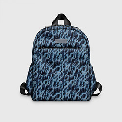 Детский рюкзак Размытый пятнистый синий, цвет: 3D-принт