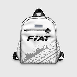 Детский рюкзак Fiat speed на светлом фоне со следами шин посереди, цвет: 3D-принт