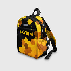 Детский рюкзак Skyrim - gold gradient посередине, цвет: 3D-принт — фото 2