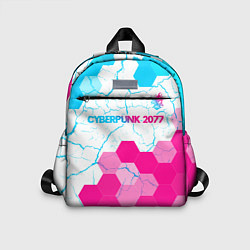 Детский рюкзак Cyberpunk 2077 neon gradient style посередине
