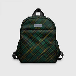 Детский рюкзак Тёмно-зелёная диагональная клетка в шотландском ст