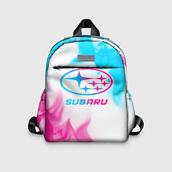 Детский рюкзак Subaru neon gradient style, цвет: 3D-принт