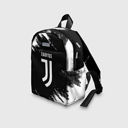 Детский рюкзак Juventus спорт краски черно белый, цвет: 3D-принт — фото 2