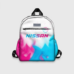 Детский рюкзак Nissan neon gradient style посередине, цвет: 3D-принт
