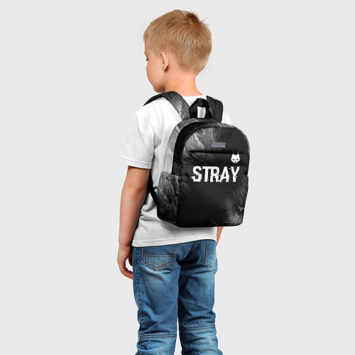 Детский рюкзак Stray glitch на темном фоне посередине / 3D-принт – фото 5