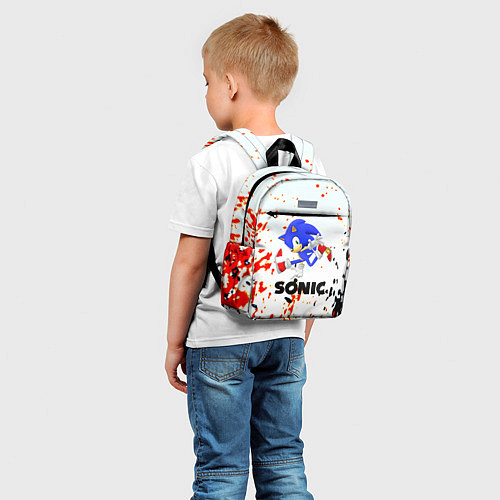 Детский рюкзак Sonic краски абстрактные / 3D-принт – фото 5