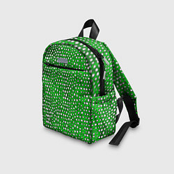 Детский рюкзак Белые пузырьки на зелёном фоне, цвет: 3D-принт — фото 2